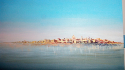 Riflesso sul lago- acrilico su tela- 50x40