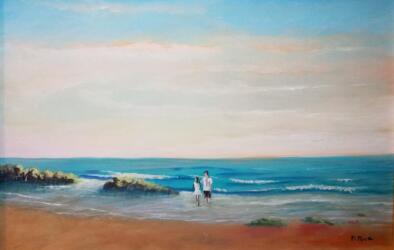 Bagnanti-acrilico su tela-60x40