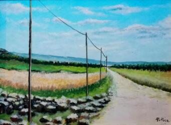 Pali del telefono - acrilico su tela - 40x30