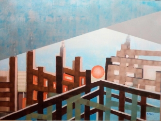 La mia architettura impossibileAcrilico su legno80x60