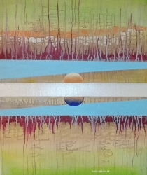 Tramonto e albaacrilico su legno ( dittico )40x45