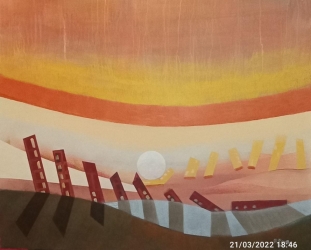 L'alba del giorno dopoacrilico su legno75x61