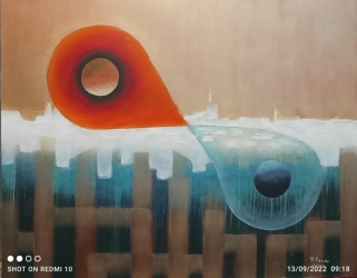 Fermare il tempoAcrilico su legno 80x60 