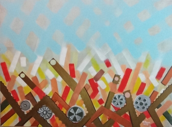 Kiev : Campi profanatiAcrilico su legno80x60